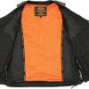 Milwaukee Leather Men's Roulette Distressed Brown 10 Pocket Motorcycle Leather Vest - Image 3