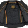 Milwaukee Leather Men's Sporty Crossover Vented Black Motorcycle Leather Scooter Jacket - Image 3