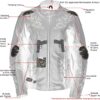Xelement XS2027 Women's 'Gemma' Black and Purple Leather Embroidered Jacket with X-Armor Protection - Image 2