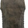 Milwaukee Leather Men's Roulette Distressed Brown 10 Pocket Motorcycle Leather Vest - Image 2